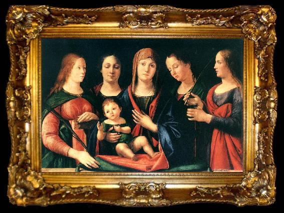 framed  VIVARINI, family of painters Mary and Child with Sts Mary Magdalene and Catherine, ta009-2
